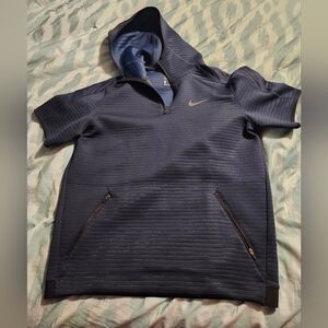 Nike Pro‎ Short Sleeve Hoodie 1/4 Zip  Performance Men's Size Medium